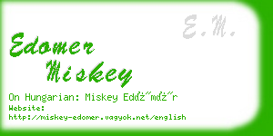 edomer miskey business card